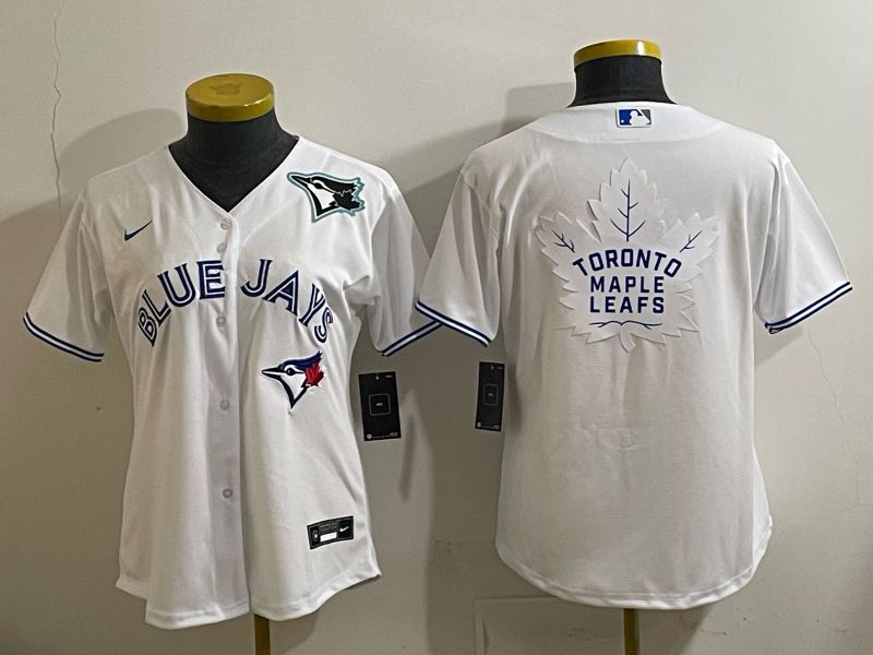 Women 2025 Nike Toronto Blue Jays Blank White Game MLB Jersey 010->women mlb jersey->Women Jersey
